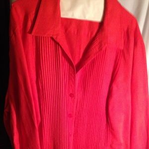 Jones New York 100% Linen Orange Career Jacket 24W